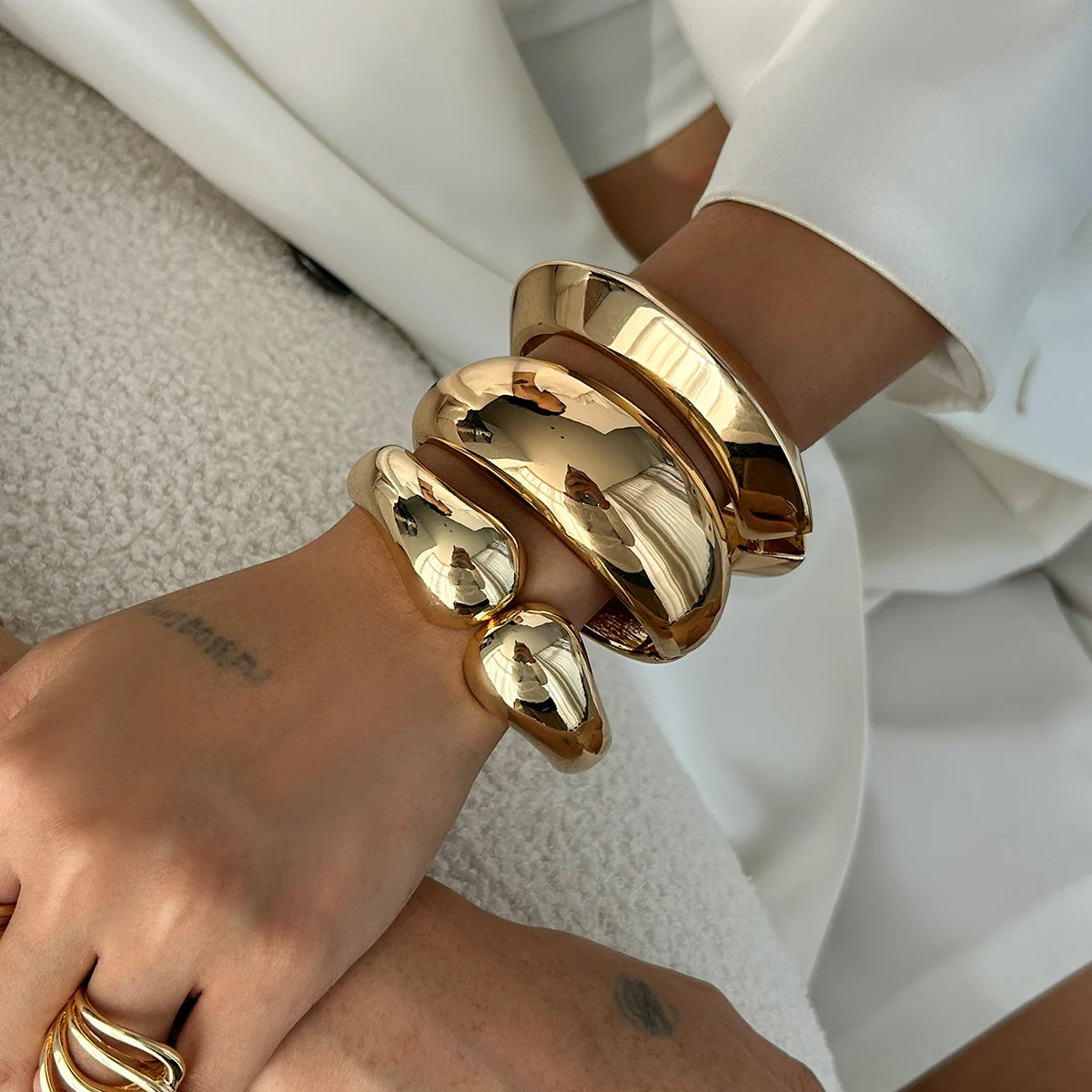 Lazourd Ingemark Creative Punk Heavy Metal Spring Bangles