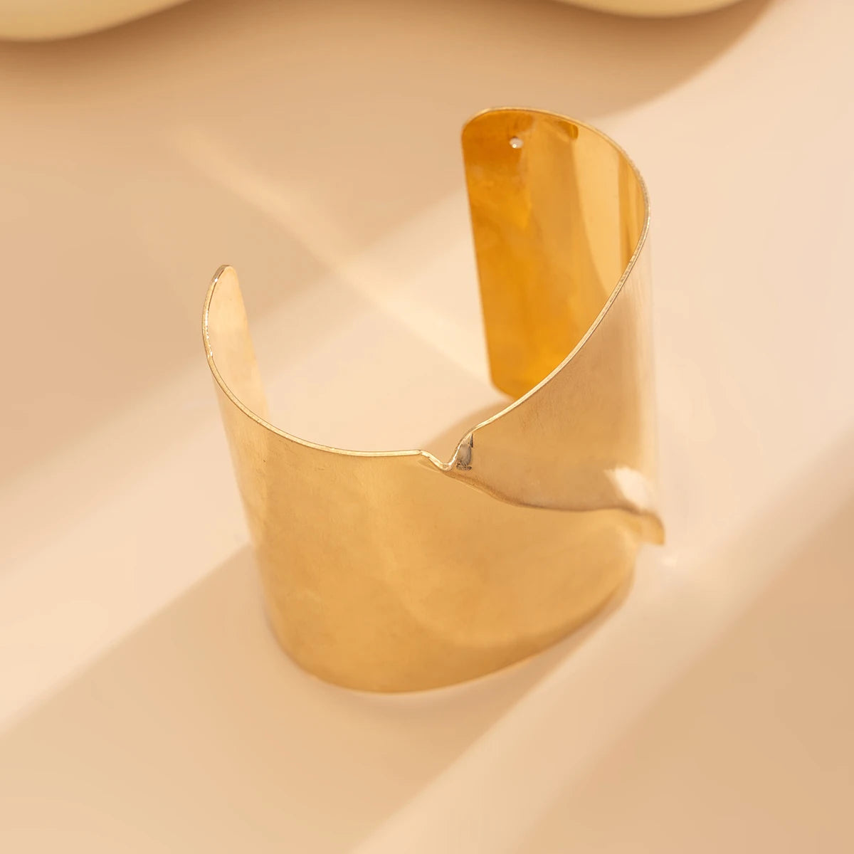 Lazourd Ingemark Exaggerated Irregular Folding Big Wide Open Bangle