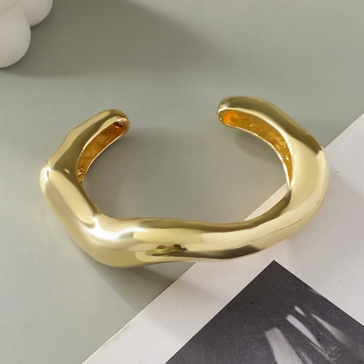 Lazourd Ingemark Exaggerated Multilayer Thin Wire Open Bangle