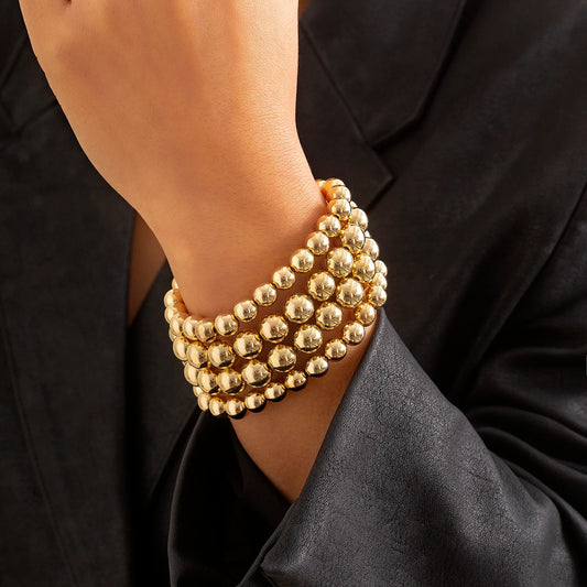 Lazourd Ingemark Exaggerated Acrylic Bead Homme Bracelets on Hand