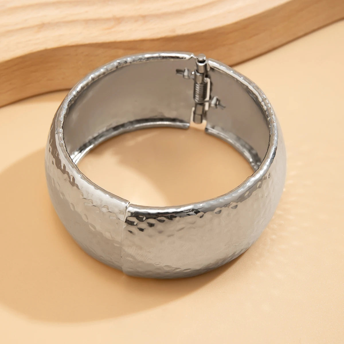 Lazourd Ingemark Exaggerated Punk Irregular Wide Cuff Bangle
