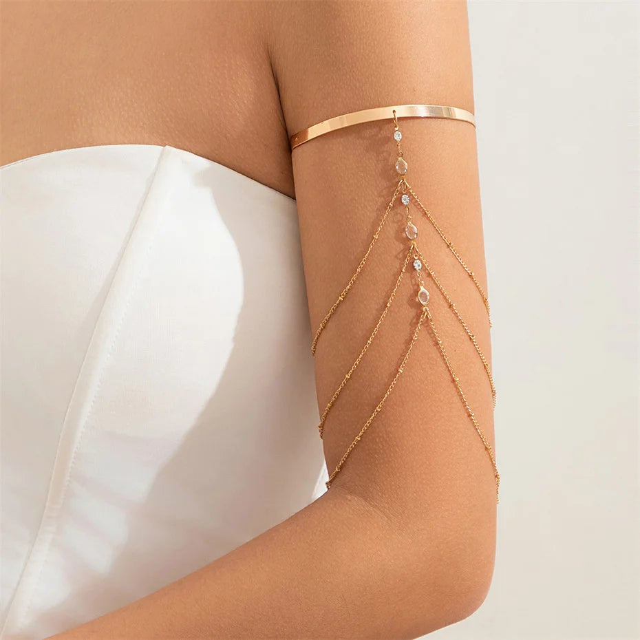 Lazourd Ingemark 17 Styles Boho Crystal Pendant Cuff Open Bangles