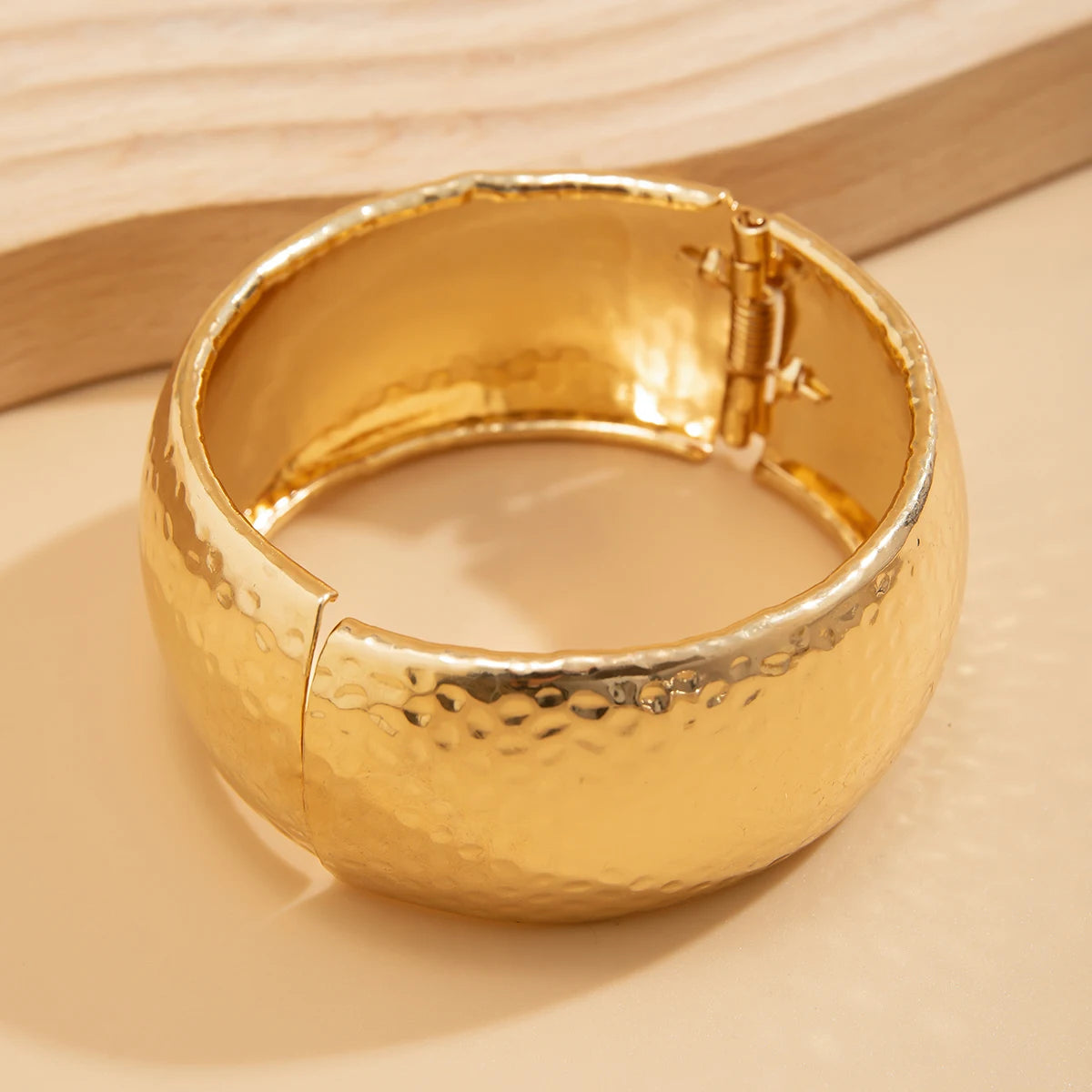 Lazourd Ingemark Exaggerated Punk Irregular Wide Cuff Bangle
