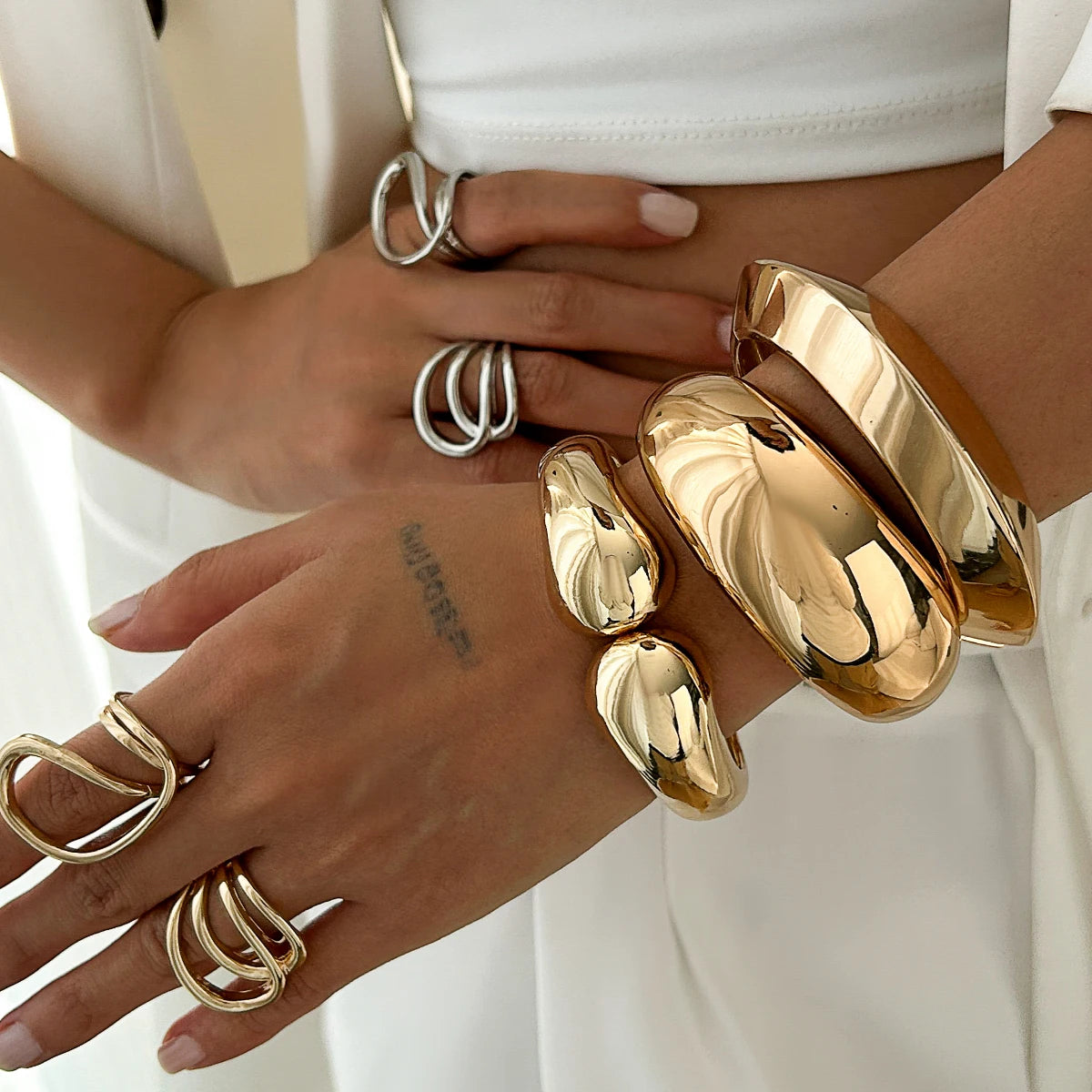 Lazourd Ingemark Creative Punk Heavy Metal Spring Bangles