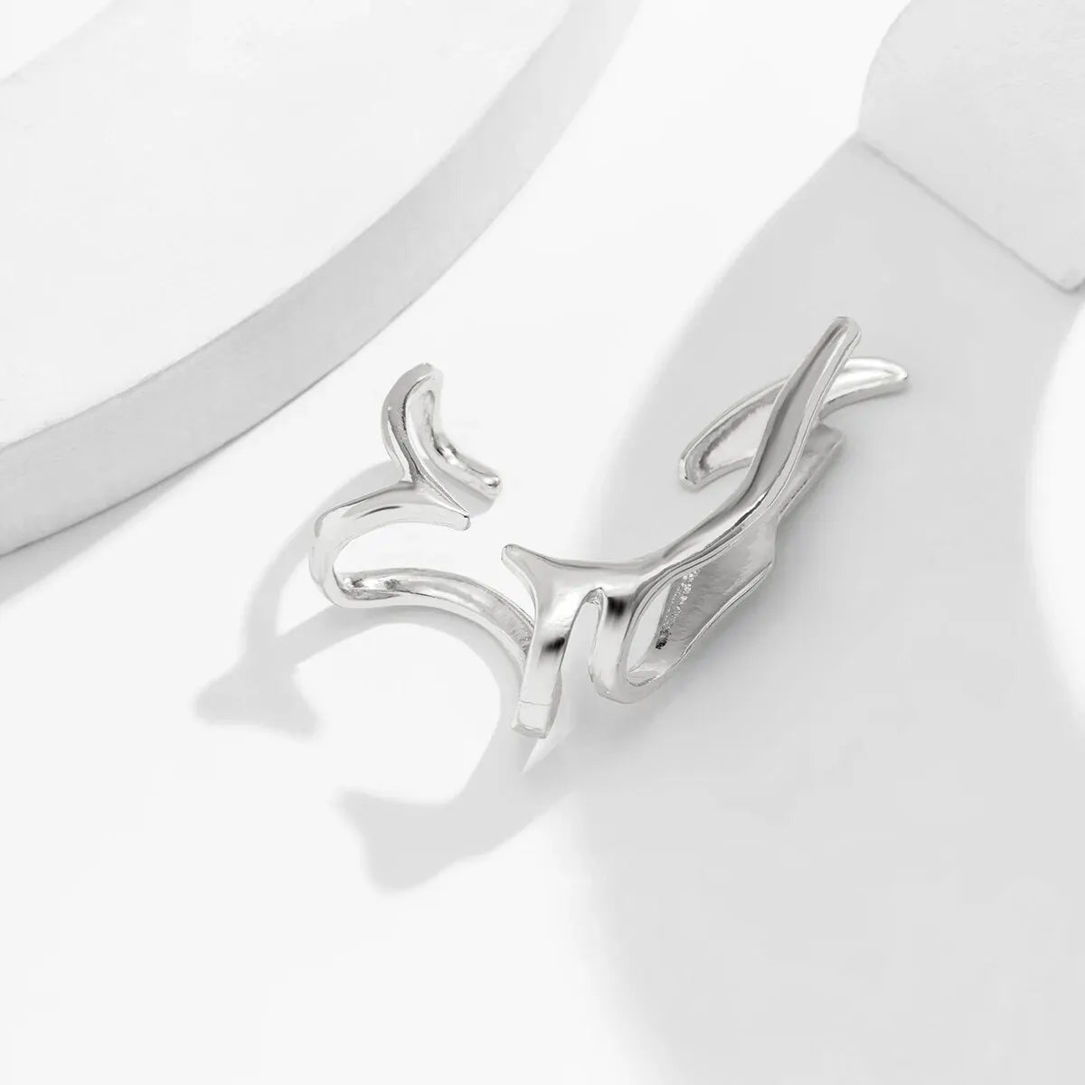 Lazourd 1PC Goth Fairy Demon Elf Wing Ear Cuff No Piercing Earrings