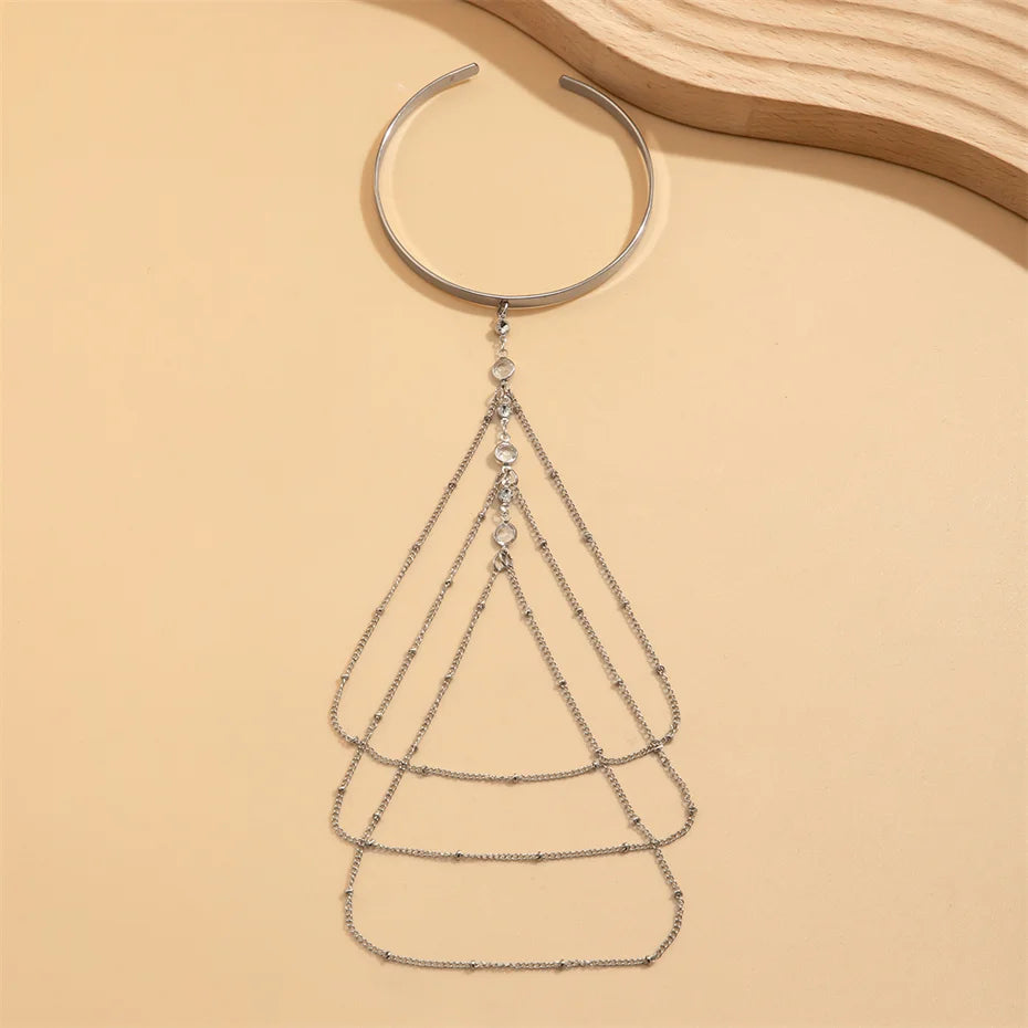Lazourd Ingemark 17 Styles Boho Crystal Pendant Cuff Open Bangles