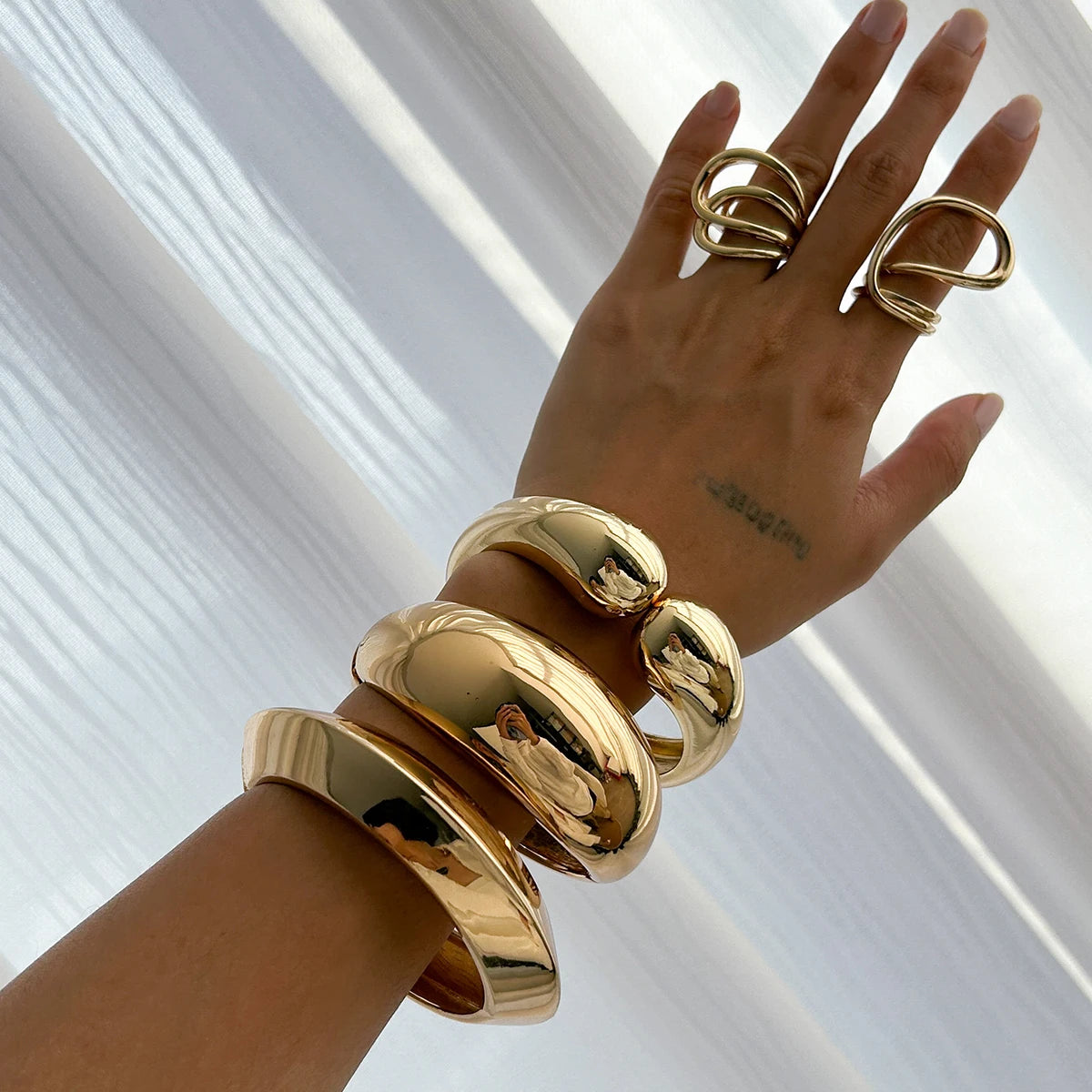 Lazourd Ingemark Creative Punk Heavy Metal Spring Bangles
