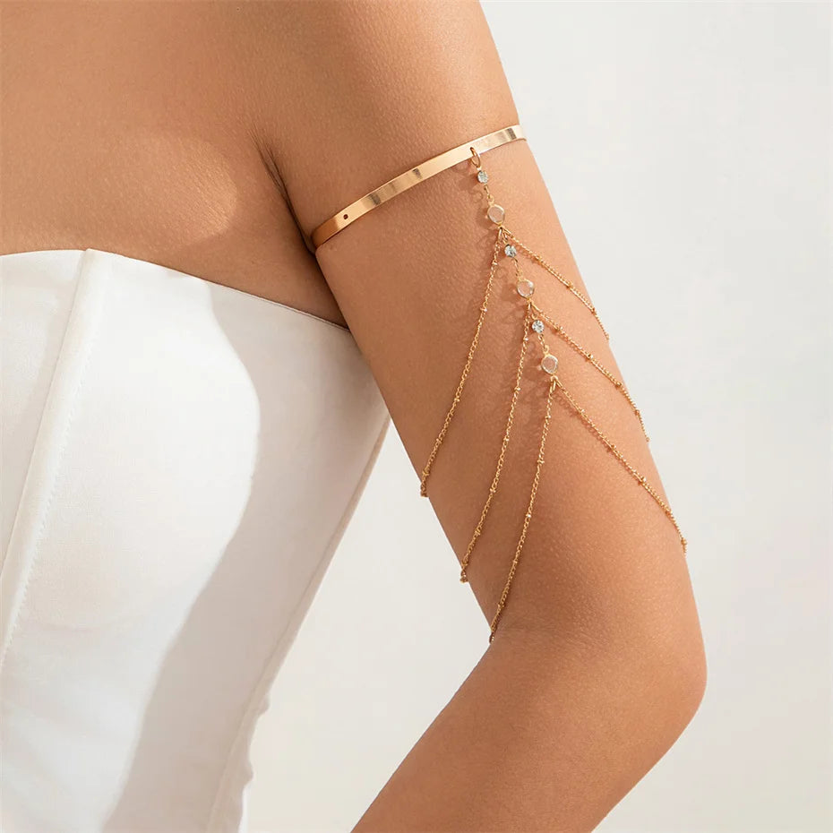 Lazourd Ingemark 17 Styles Boho Crystal Pendant Cuff Open Bangles
